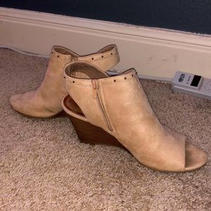 cream colored booties. never really wore them